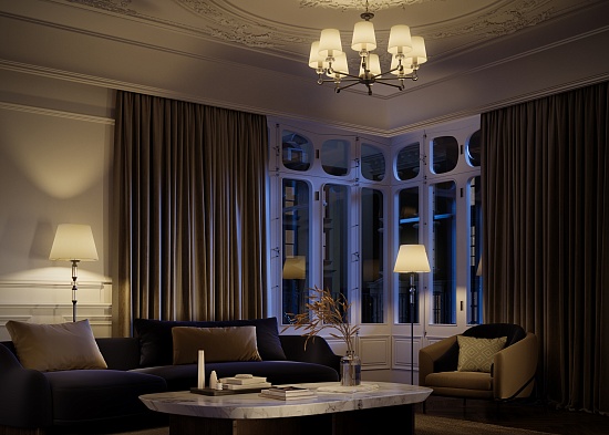 Напольный светильник (торшер) Maytoni Riverside MOD018FL-01CH - фото