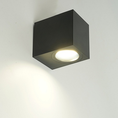 Светильник садово-парковый Feron.ONE DH050-P,на стену, GU10 220-240V, черный пластик - фото