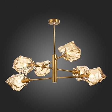 Люстра потолочная ST-Luce Латунь/Янтарный E14 6*40W SL1175.302.06 - фото