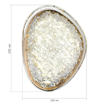 Светильник настенный ST-Luce золотистый / прозрачный LED 1*15W 4000K SL6018.203.15 - фото
