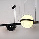 Реечный Подвесной Светильник Palma Wall Lamp 2 Шара + 1 Вазон Горизонтальная Imperiumloft 204172-22 - фото
