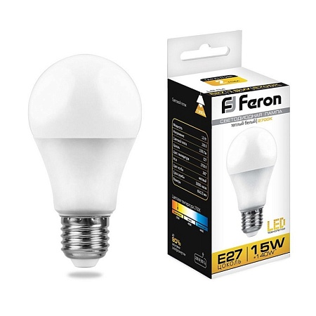 Лампа светодиодная Feron LB-94 Шар E27 15W 175-265V 4000K - фото