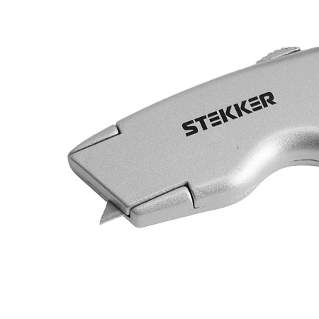 Нож строительно-монтажный с трапециевидным лезвием, 19 мм, 2 лезвия в рукоятке KMU-12-T - фото