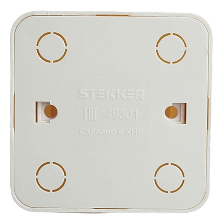 Розетка RJ-45 открытой установки, STEKKER, серия София, 1-местная, белый, MST00-20-01 - фото