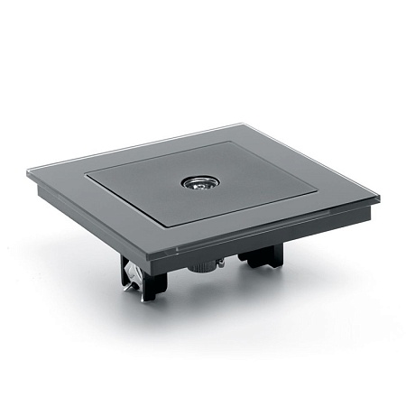 Розетка телевизионная 1-местная ,STEKKER, GLS00-7008-05 ,75 Ом, 5-862МГц, серия Катрин, черный - фото