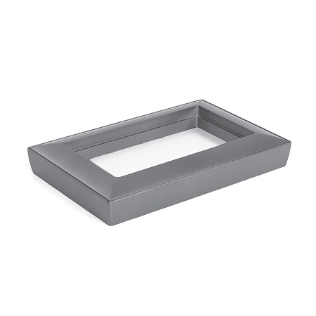 Рамка  2-местная (без перемычки),  пластик, STEKKER, PFR00-7012-06, серия Катрин, графит - фото