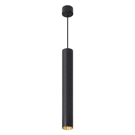 Светильник потолочный Feron ML1018 Barrel levitation на подвесе MR11 35W 230V, черный + золото 40*250 - фото