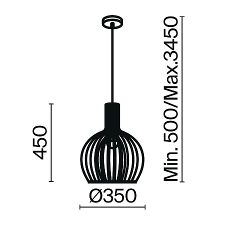 Подвесной светильник Maytoni Roots MOD194PL-01W - фото