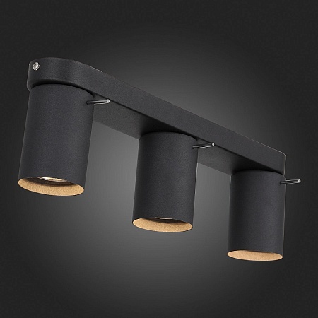Спот ST-Luce Черный, Хром/Черный GU10 LED 3*3W SL597.401.03 - фото