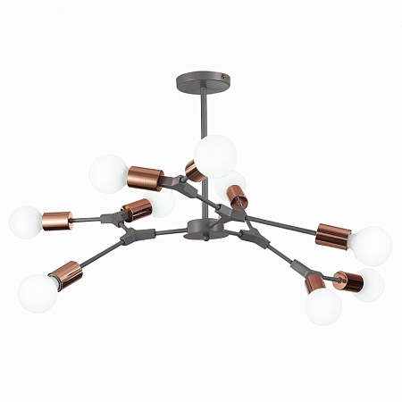 Светильник потолочный Серый, Розовое золото E27 9*60W SLE106403-09 - фото