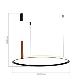 Светильник подвесной ST-Luce Черный/Черный, Терракотовый LED 1*42W 4000K SL6131.403.42