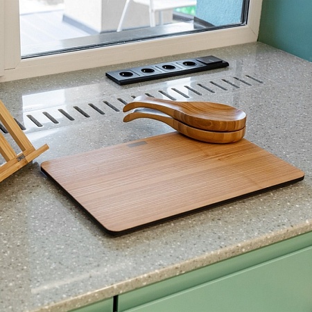 Выключатель одноклавишный проходной с подсветкой черный матовый WL08-SW-1G-2W-LED - фото