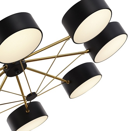 Светильник потолочный Черный, Золотистый/Черный LED 8*10W SLE6005-402-08 - фото