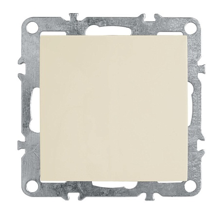 Выключатель 1-клавишный (механизм), STEKKER, PSW10-9103-02, 250В, 10А, серия Эрна, слоновая кость - фото