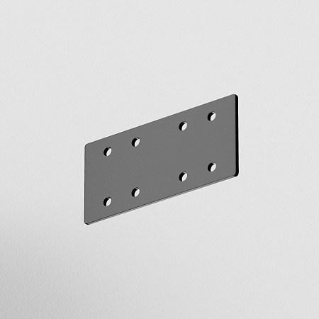 Прямой коннектор 1шт Gravity накладной черный - фото