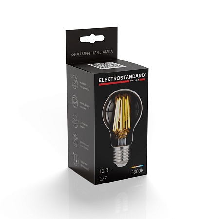 Филаментная светодиодная лампа А60 12W 3300K E27 BLE2710 Elektrostandard - фото