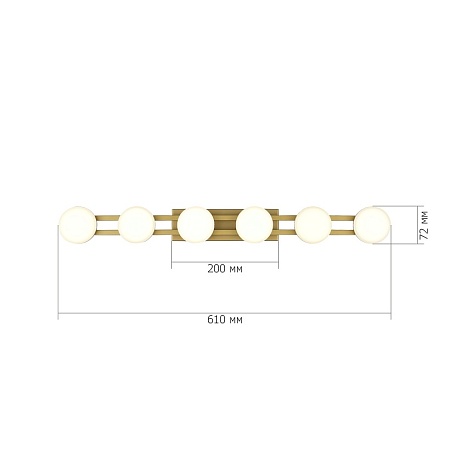 Светильник настенный ST-Luce золотистый/белый LED 1*12W 4000K SL6610.201.06 - фото