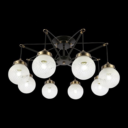 Светильник потолочный Черный, Бронза/Прозрачный, Белый E27 8*60W SLE110302-08 - фото