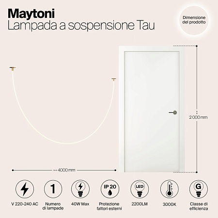 Подвесной светильник Maytoni Tau MOD146PL-L40G3K - фото