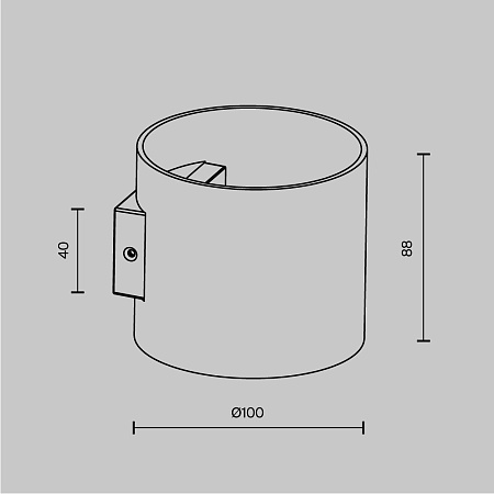 Настенный светильник (бра) Technical Rond C066WL-01B - фото