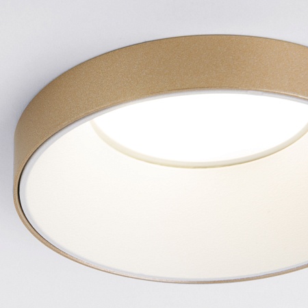 Встраиваемый точечный светильник 112 MR16 белый/золото Elektrostandard - фото