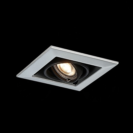 Св-к встр. Черный GU10 1*50W L126xW126xH70 220V Без ламп ST250.148.01 - фото