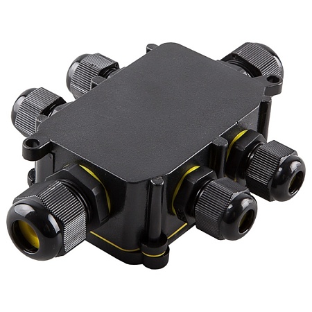 Коробка распределительная  LD526 водонепроницаемая на 6 выходов, 450V, 140х100х36, черный - фото