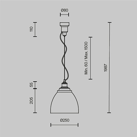 Подвесной светильник Maytoni Bellevue P534PL-01B - фото