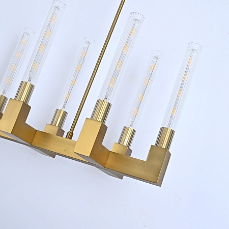 Люстра Canelle Linear Chandelier 12 Modern Brass Imperiumloft 84598-22 - фото