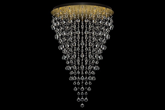 Подвесная хрустальная люстра Arti Lampadari Flusso H 1.4.80.615 G - фото