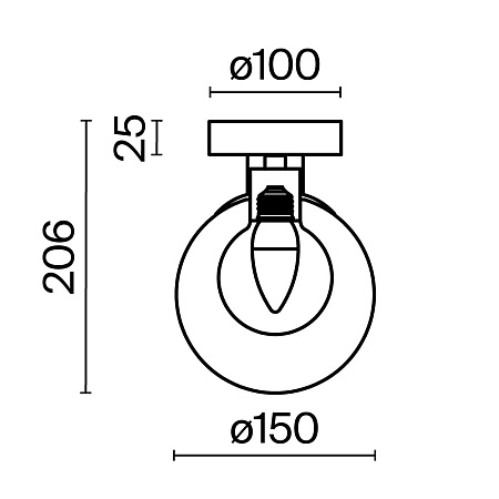 Настенный светильник (бра) Maytoni Basic form MOD521WL-01G1 - фото