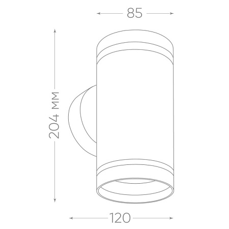 Светильник садово-парковый Feron DH1002, на стену вверх/вниз, 2* GX53, 230V, черный - фото