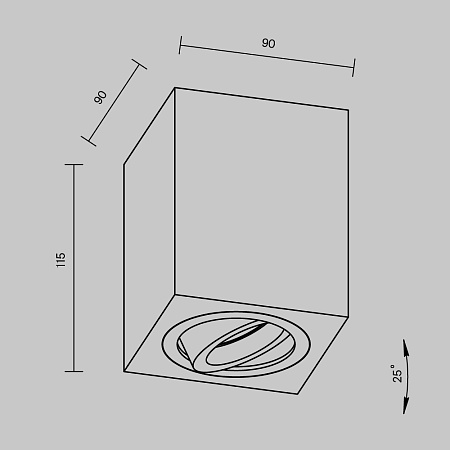 Потолочный светильник Technical Atom C017CL-01B - фото