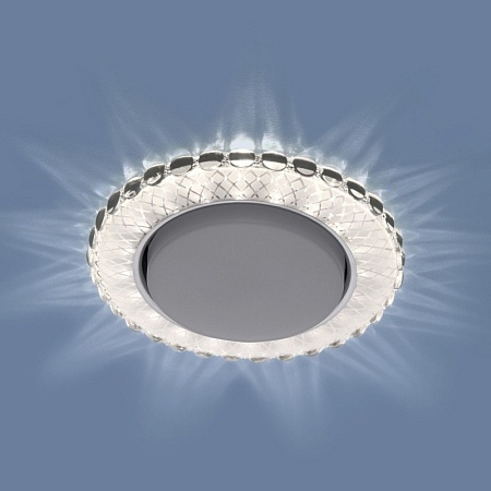 Встраиваемый точечный светильник с LED подсветкой 3034 GX53 - фото