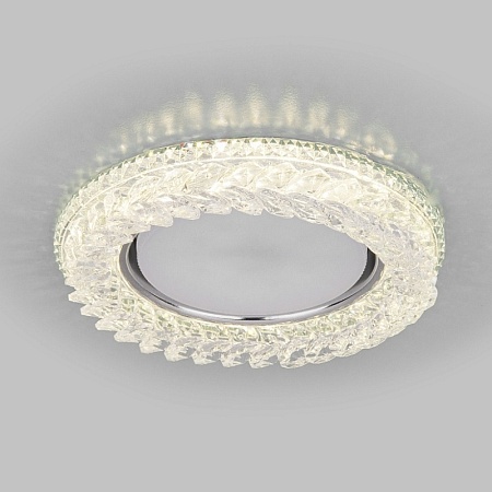 Встраиваемый точечный светильник с LED подсветкой 3024 GX53 CL прозрачный - фото