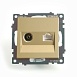 Розетка TV + компьютерная RJ-45 (механизм), STEKKER, GLS00-7106-08, серия Катрин, золото - фото