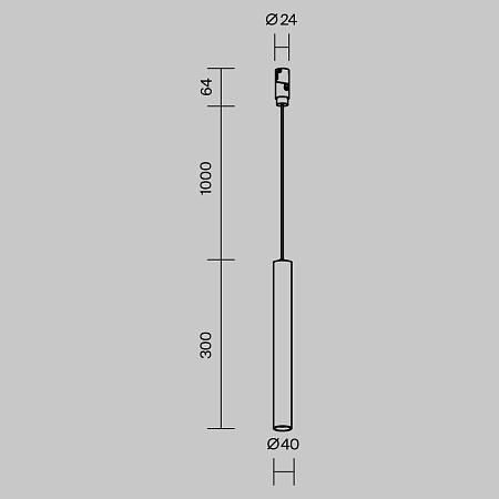 Трековый подвесной светильник Technical Skim TR210-1-5W3K-M-B - фото