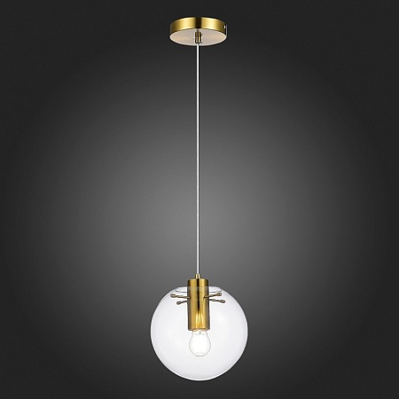 Подвес ST-Luce Золотой/Прозрачный E27 1*60W SL1056.203.01 - фото