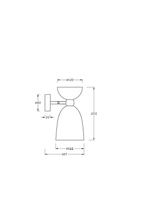 Настенный светильник (бра) Maytoni Cloches MOD113WL-01W - фото