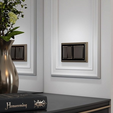 Набор клавиш для выключателя двухклавишного (бронзовый) W1129012 - фото