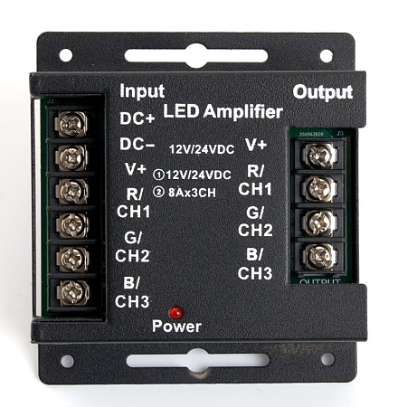 Усилитель для светодиодной ленты, RGB, 24А12-24V, LD67 - фото