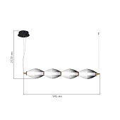 Светильник подвесной ST-Luce Черный/Белый, Дымчатый LED 1*28W 3000K SL6130.403.24