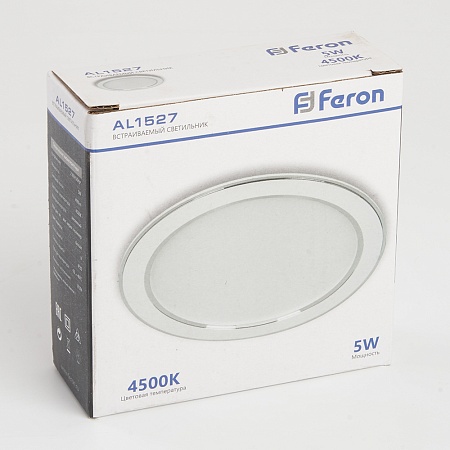 Светодиодный светильник Feron AL1527 встраиваемый 5W 4500K белый - фото