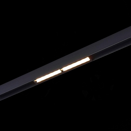 Магнитный трековый светильник Черный LED 1*12W 3000K 700Lm Ra>90 120° IP20 L220xW22xH46 ST804.436.12 - фото
