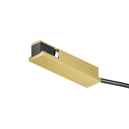 TR5721-SB Подвод питания универсальный (середина/торец) для трека SHINE BASE, 48V DC, IP20, сатинированная латунь, алюминий - фото