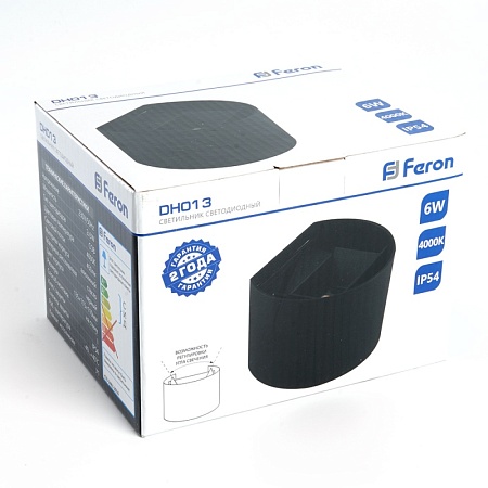 Светильник уличный светодиодный Feron DH013 2*3W, 450Lm, 4000K, черный - фото