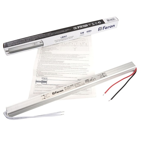 Трансформатор электронный для светодиодной ленты 72W 12V (драйвер), LB001 FERON - фото