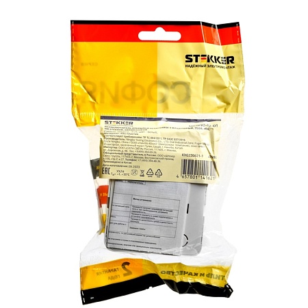 Переключатель открытой установки 1-клавишный, STEKKER, 250В, 10А, IP20, серия София, белый, MSW10-12-01 - фото