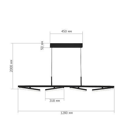 Светильник подвесной ST-Luce черный/прозрачный LED 1*32W 4000K SL1018.403.04 - фото