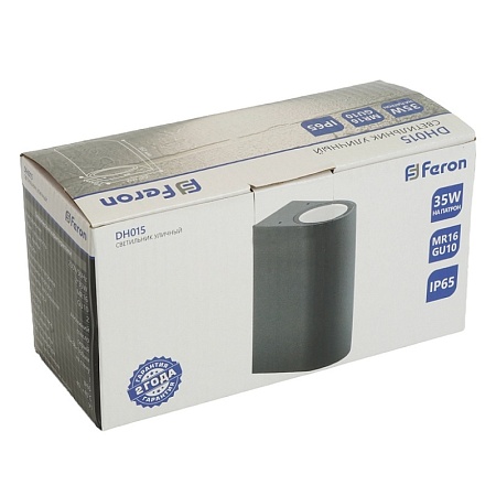 Светильник садово-парковый Feron DH030,на стену, E27 230V, черный - фото